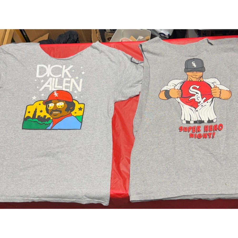Chicago White Sox Dick Allen & Super Hero Night Cut T-Shirts Size M